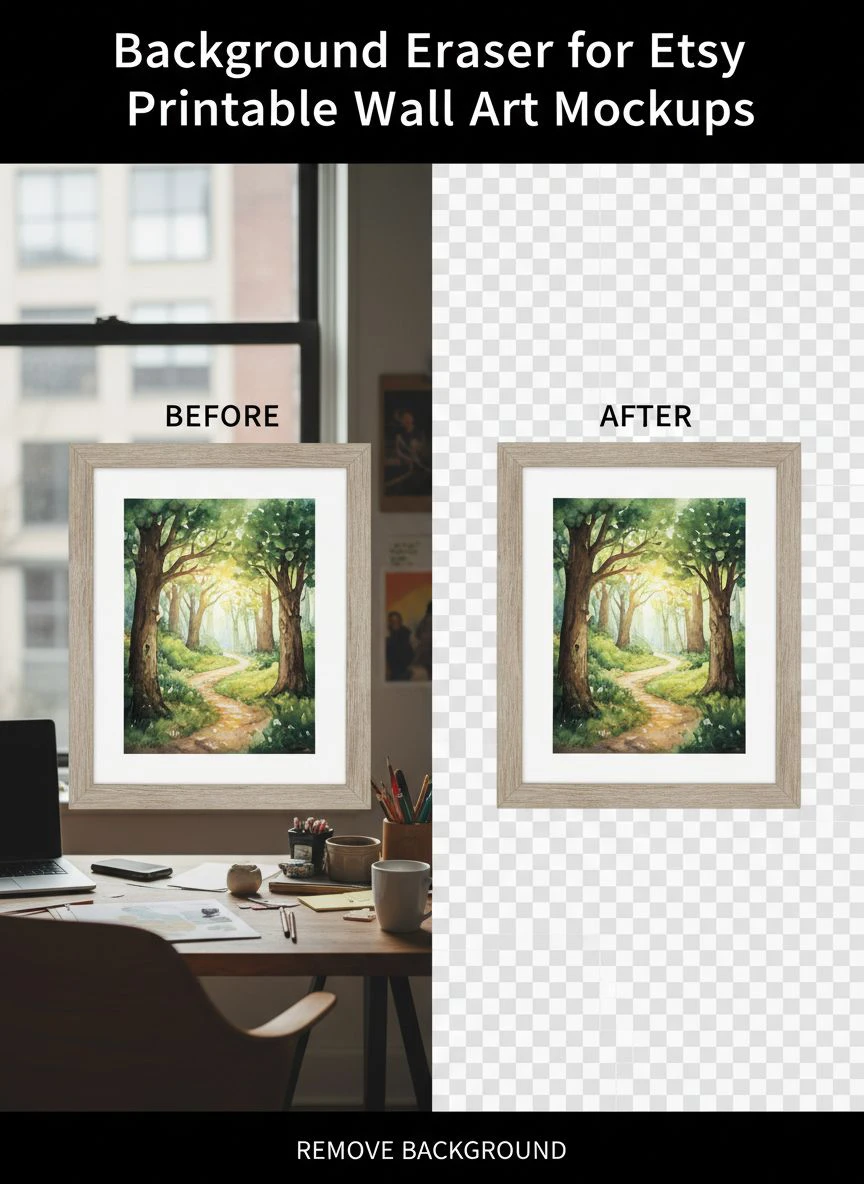 background eraser for etsy printable wall art mockups - Professional Guide